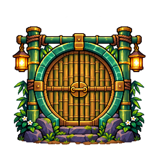 Bamboo Moon Door